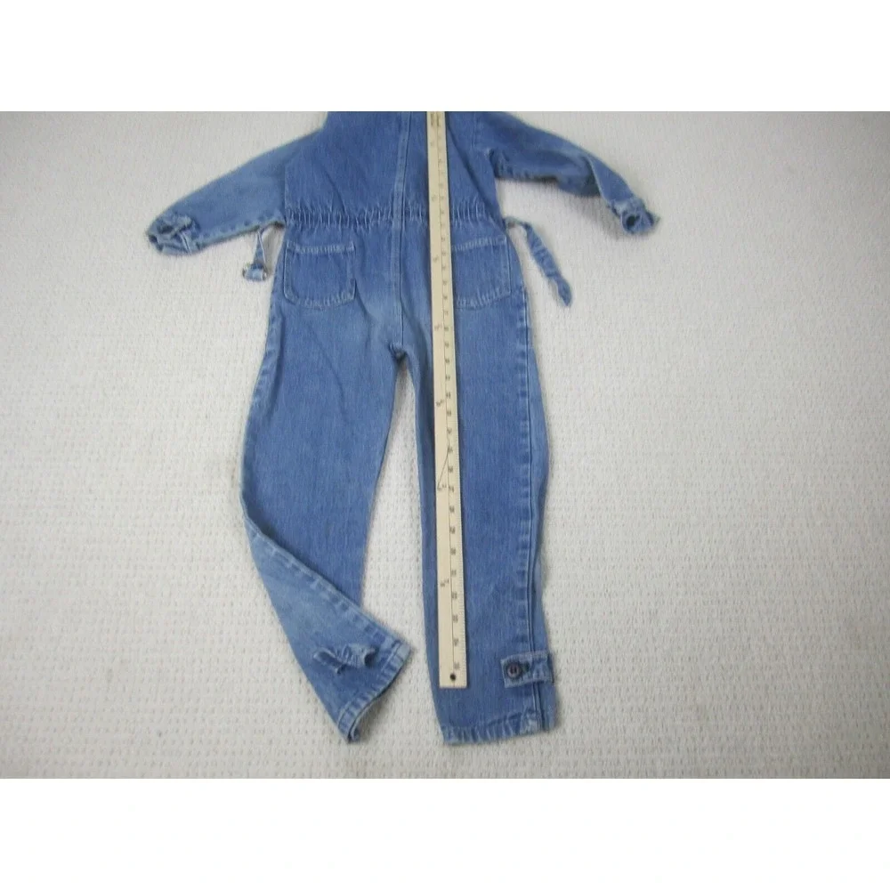 VTG Oshkosh B'Gosh Overalls Boys Sz 6 Blue Denim‎ Jean Mechanic Farmer Full Suit